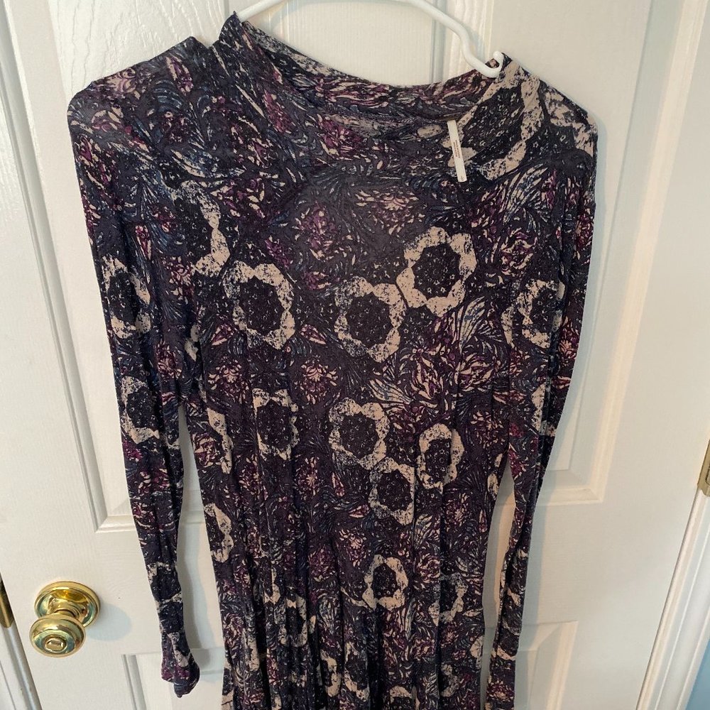 Free People Floral Long Sleeve Skirted Blouse
